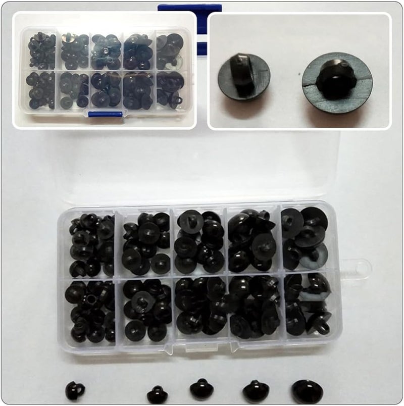 GALPADA 100 Pieces Black DIY Mushroom Buttons for Sewing Crafts Shirts Coats - Image 3